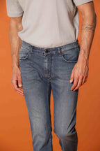 Harris 5 Taschen Herrenjeans mit Innenmuster in Tarnoptik Slim Fit