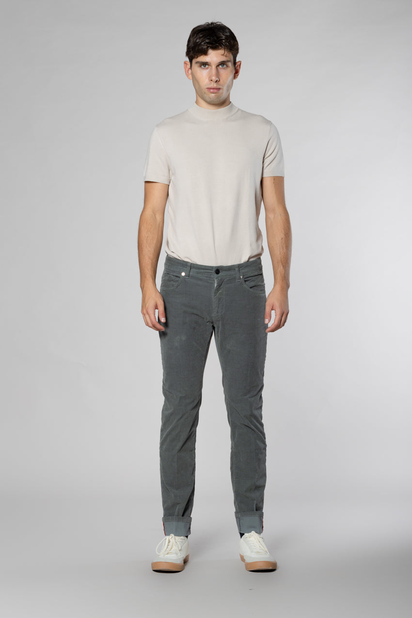 Harris pantalone 5 tasche uomo in velluto 1000 righe slim fit