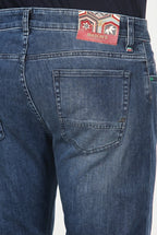 Harris Herren-5-Pocket-Hose aus Denim mit Camouflage-Muster und regular fit