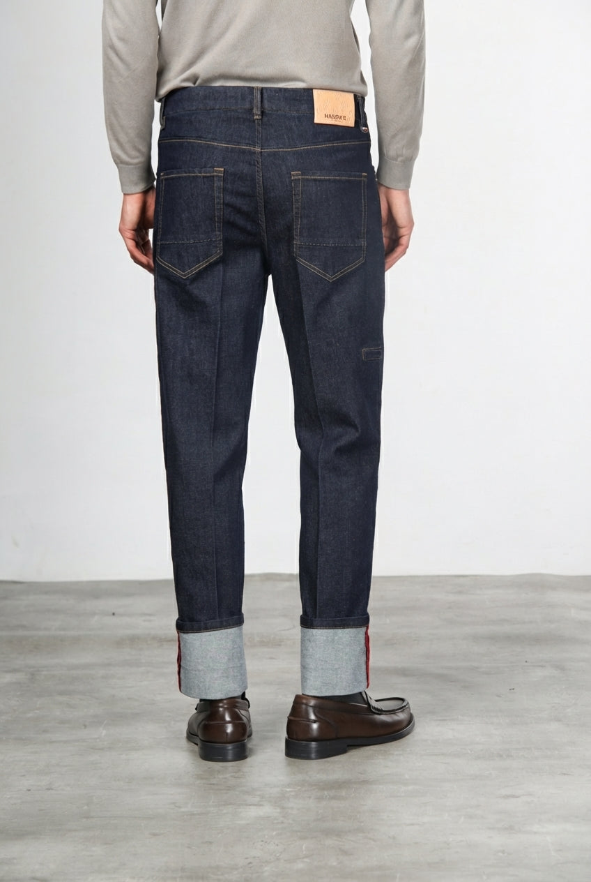 Harris 5-Pocket-Hose für Herren aus Stretch-Techno-Denim Carrot Fit