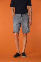 Milano Jogger bermuda chino uomo in denim a righe bianche slim fit