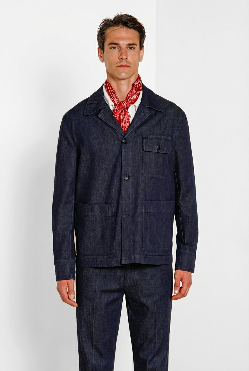 Work Jacket overshirt uomo in denim