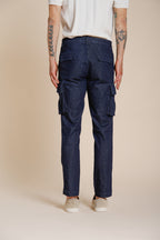 Chile pantalone cargo uomo in denim regular fit