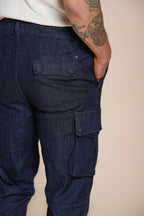 Chile pantalone cargo uomo in denim regular fit