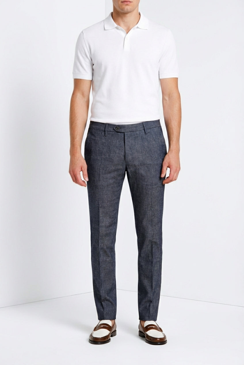 Milano pantalone chino uomo in denim extra slim fit