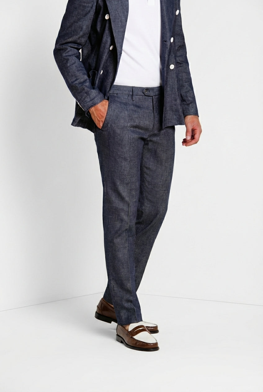 Milano pantalone chino uomo in denim extra slim fit