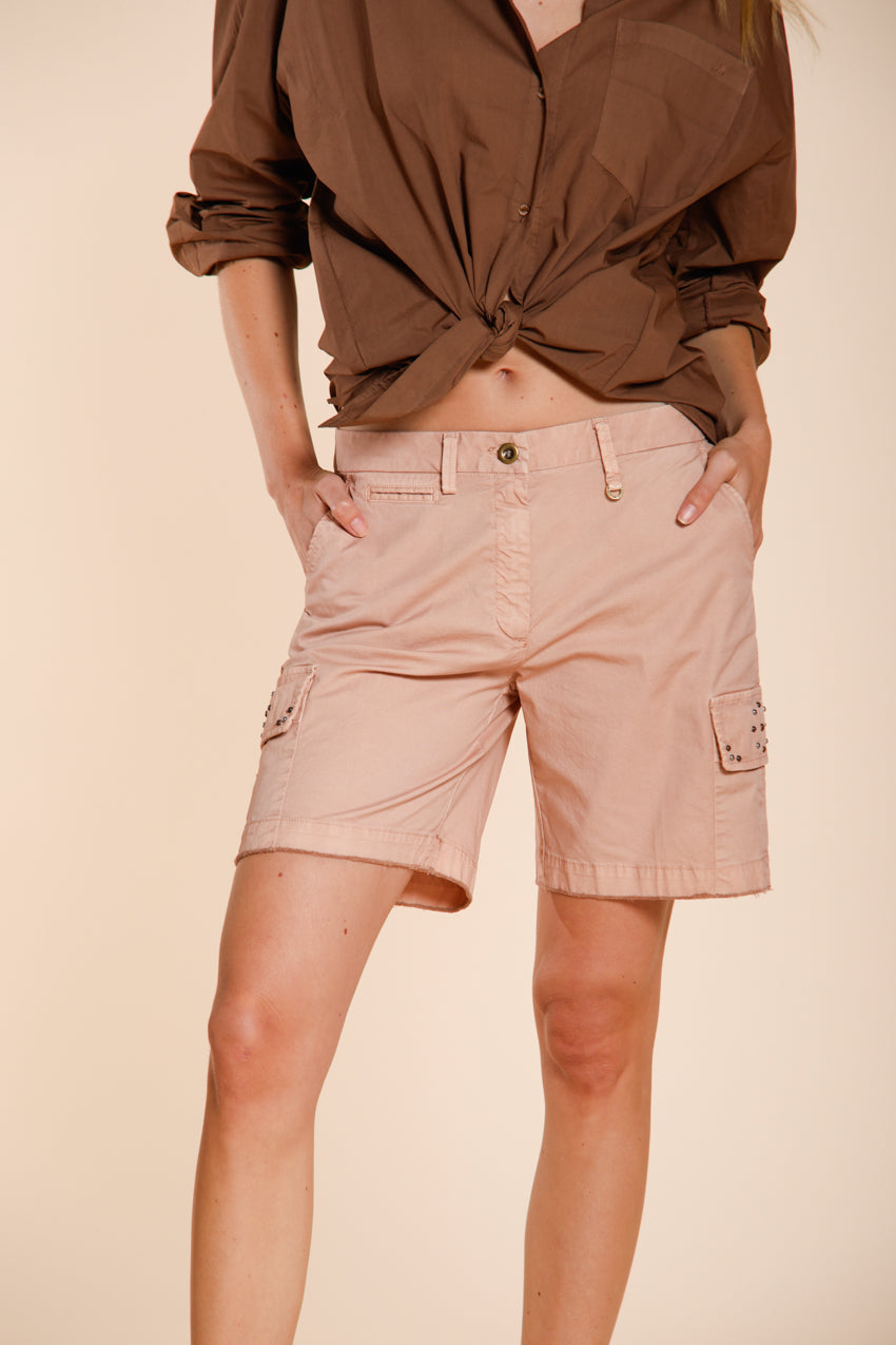 Chile bermuda cargo donna in twill leggero stretch slim fit