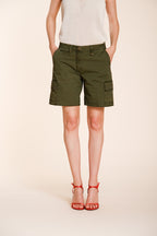 Chile bermuda cargo donna in twill leggero stretch slim fit