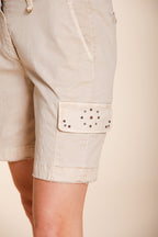 Chile bermuda cargo donna in twill leggero stretch slim fit
