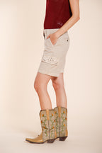 Chile bermuda cargo donna in twill leggero stretch slim fit