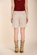 Chile bermuda cargo donna in twill leggero stretch slim fit