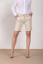 New York bermuda chino donna in raso stretch slim fit