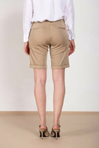 New York bermuda chino donna in raso stretch slim fit