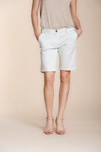 New York bermuda chino donna in raso stretch slim fit