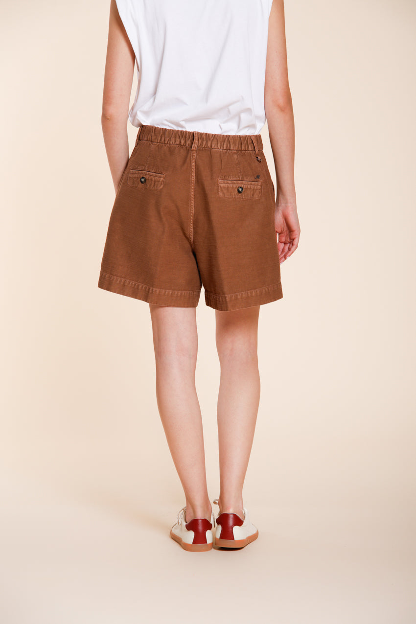 Dallas Damen Cargo Bermuda aus Flammgarn-Baumwolle relaxed fit