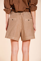 Dallas bermuda cargo donna in cotone fiammato relaxed fit