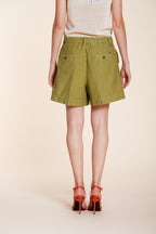 Dallas bermuda cargo donna in cotone fiammato relaxed fit