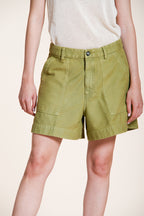 Dallas Damen Cargo Bermuda aus Flammgarn-Baumwolle relaxed fit