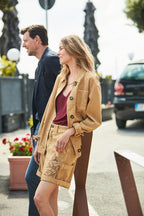 Baltimora bermuda cargo donna in panama fiammata relaxed fit