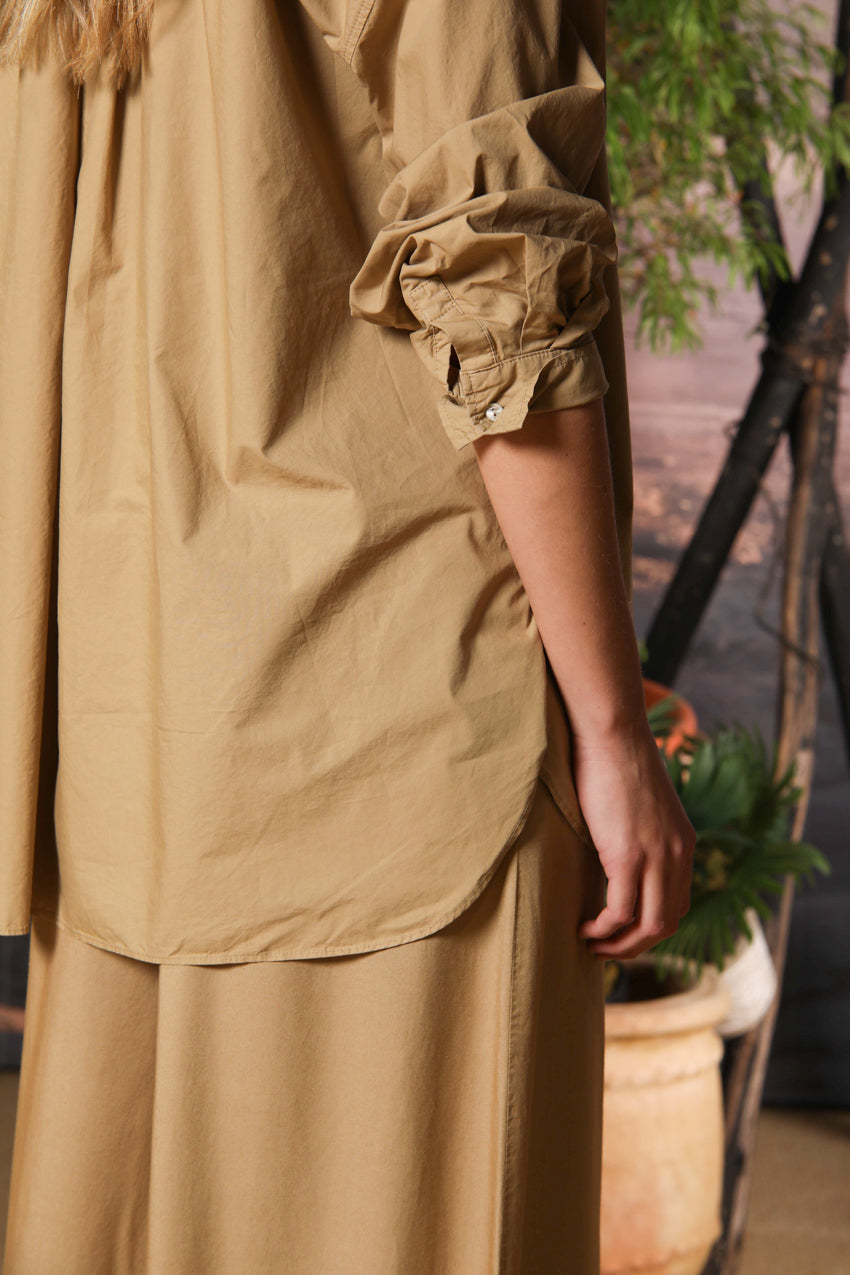 Lauren Damenbluse mit langen Ärmeln aus Popeline