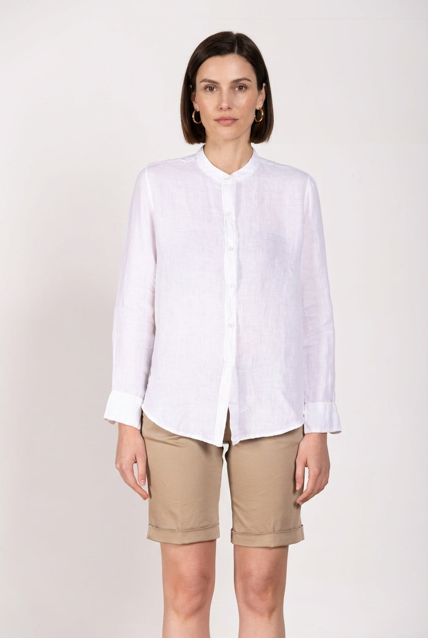 Delhi camicia donna a manica lunga in tela di lino