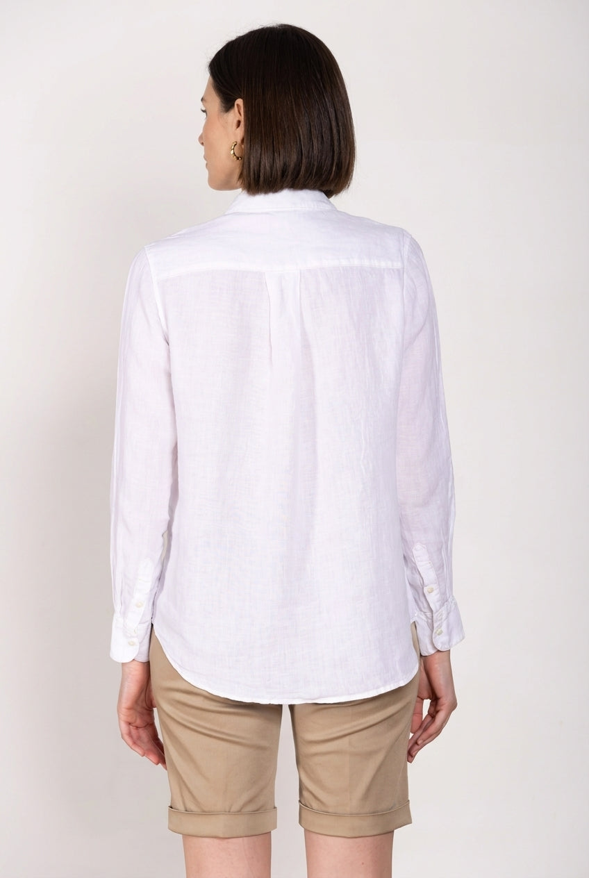 Delhi camicia donna a manica lunga in tela di lino