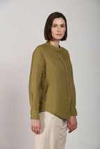 Delhi camicia donna a manica lunga in tela di lino