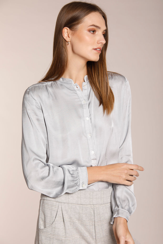 Bild 1 eines Damen-Viskosehemds, hellgrau, Modell Margherita Shirt von Mason's