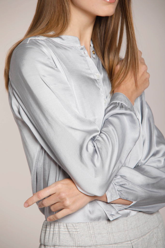 Bild 4 eines Damen-Viskosehemds, hellgrau, Modell Margherita Shirt von Mason's
