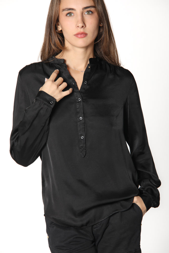 Bild 1 von Damenhemd aus Viskose schwarz Modell Margherita Shirt von Mason’s 