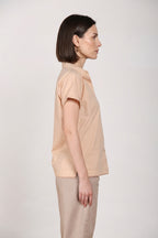 Livia camicia donna a manica corta in popeline