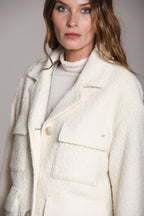 Foto 2 Gilda cappotto corto donna in jersey chicco riso