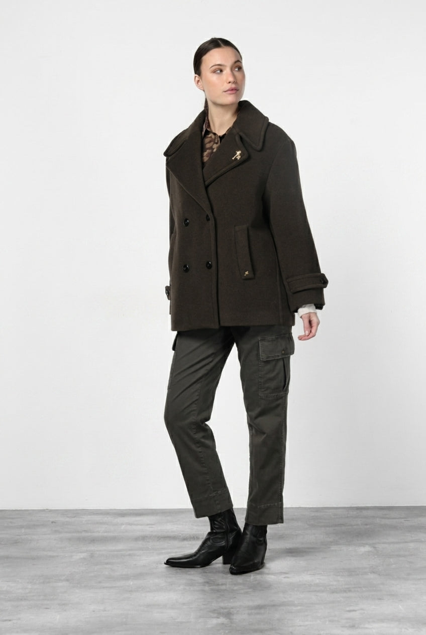 Leonie cappotto donna in panno morbido di lana