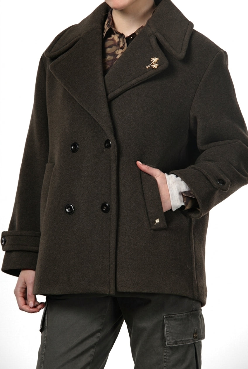 Leonie cappotto donna in panno morbido di lana
