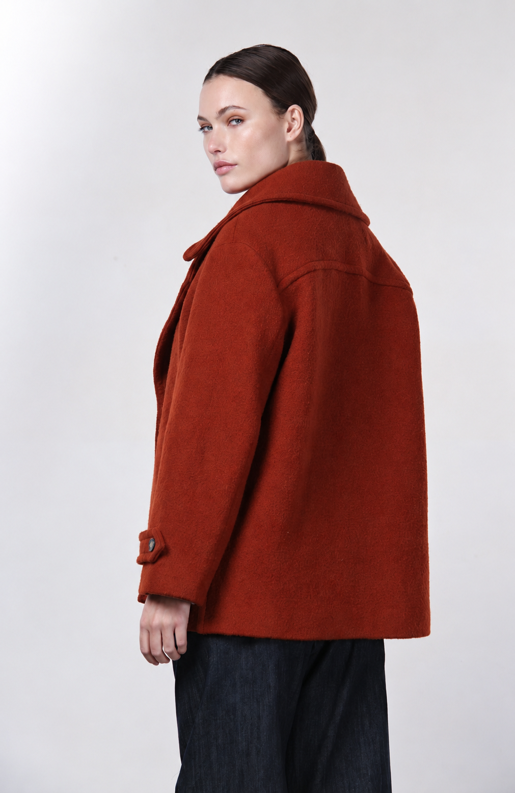 Leonie Damenmantel aus Wollbouclé