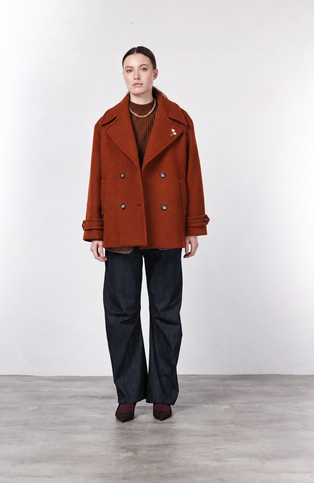 Leonie cappotto donna in lana bouclé