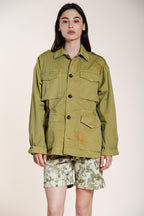 Florence New giacca donna in twill leggero stretch ricamo fiori