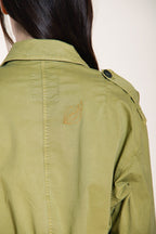 Florence New giacca donna in twill leggero stretch ricamo fiori