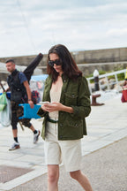 Eva Jacke Damen aus Twill Blumenstickerei