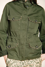 Eva Jacke Damen aus Twill Blumenstickerei