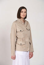 Eva Jacke Damen aus Twill Blumenstickerei