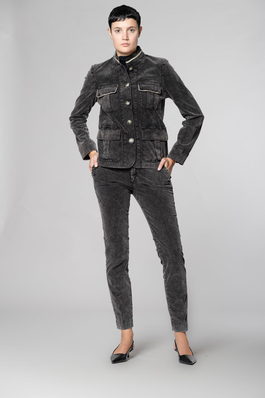 Karen giacca donna in velluto 1000 righe