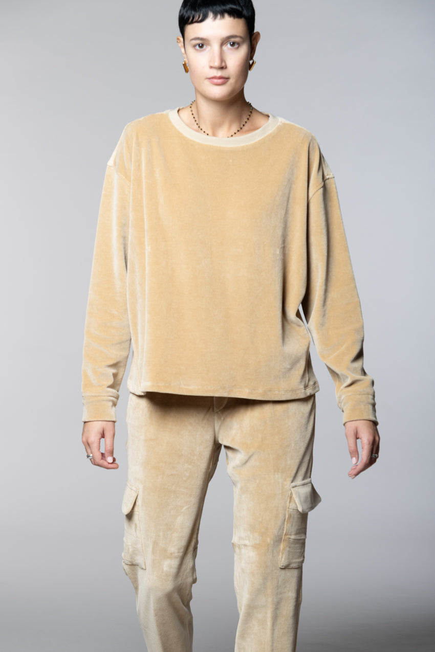 Beverly felpa donna in jersey ciniglia