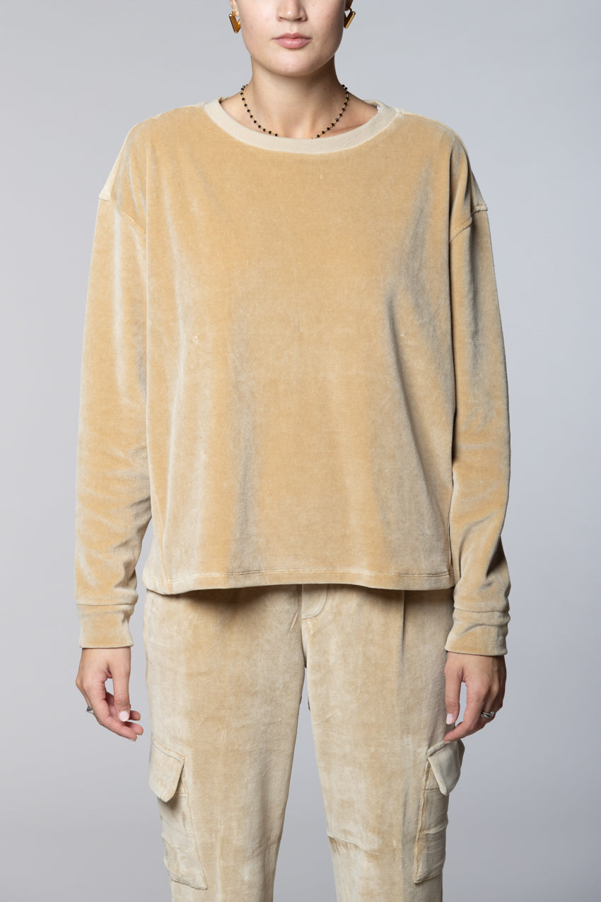 Beverly felpa donna in jersey ciniglia