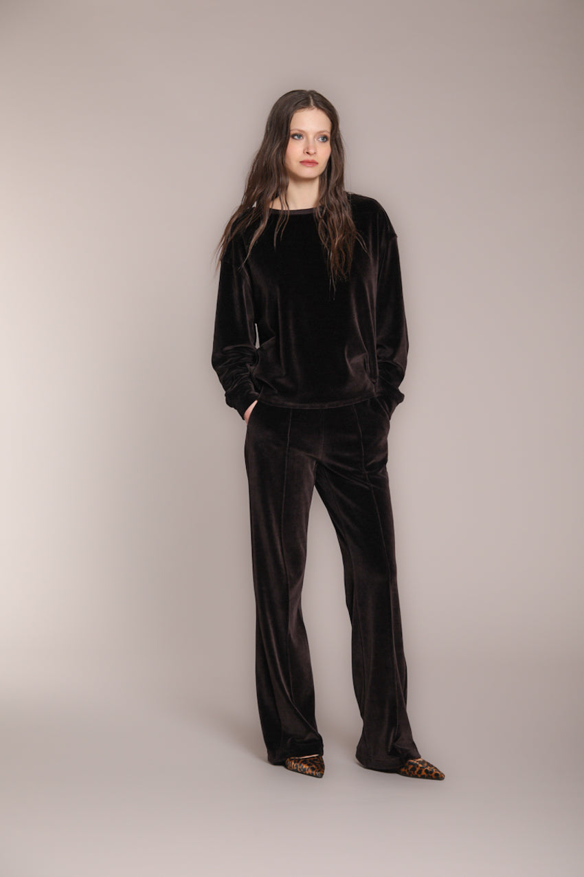 Foto 3 Beverly felpa donna in jersey velluto