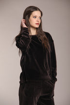 Foto 1 Beverly felpa donna in jersey velluto