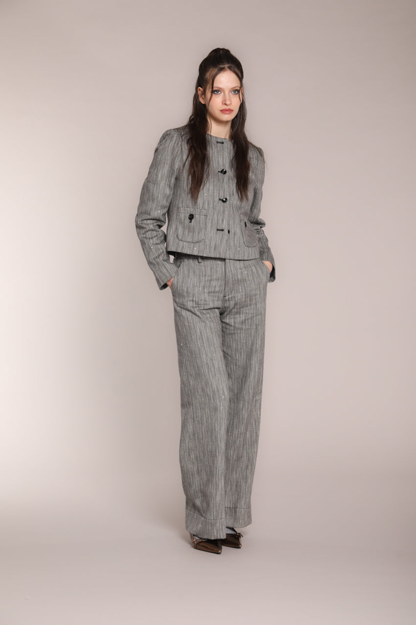 Foto 1 Lou Lou giacca cropped donna in resca paillettes