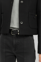 Lou Lou Cropped-Damenjacke aus Bouclé-Mischwolle