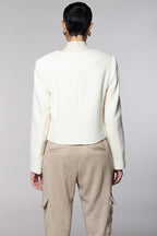 Lou Lou giacca cropped donna in bouclé misto lana