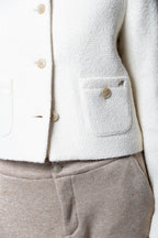 Lou Lou giacca cropped donna in bouclé misto lana